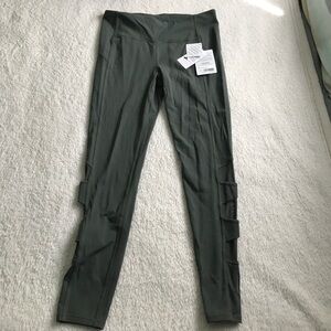 Athleta Olive Green Mesh Leggings